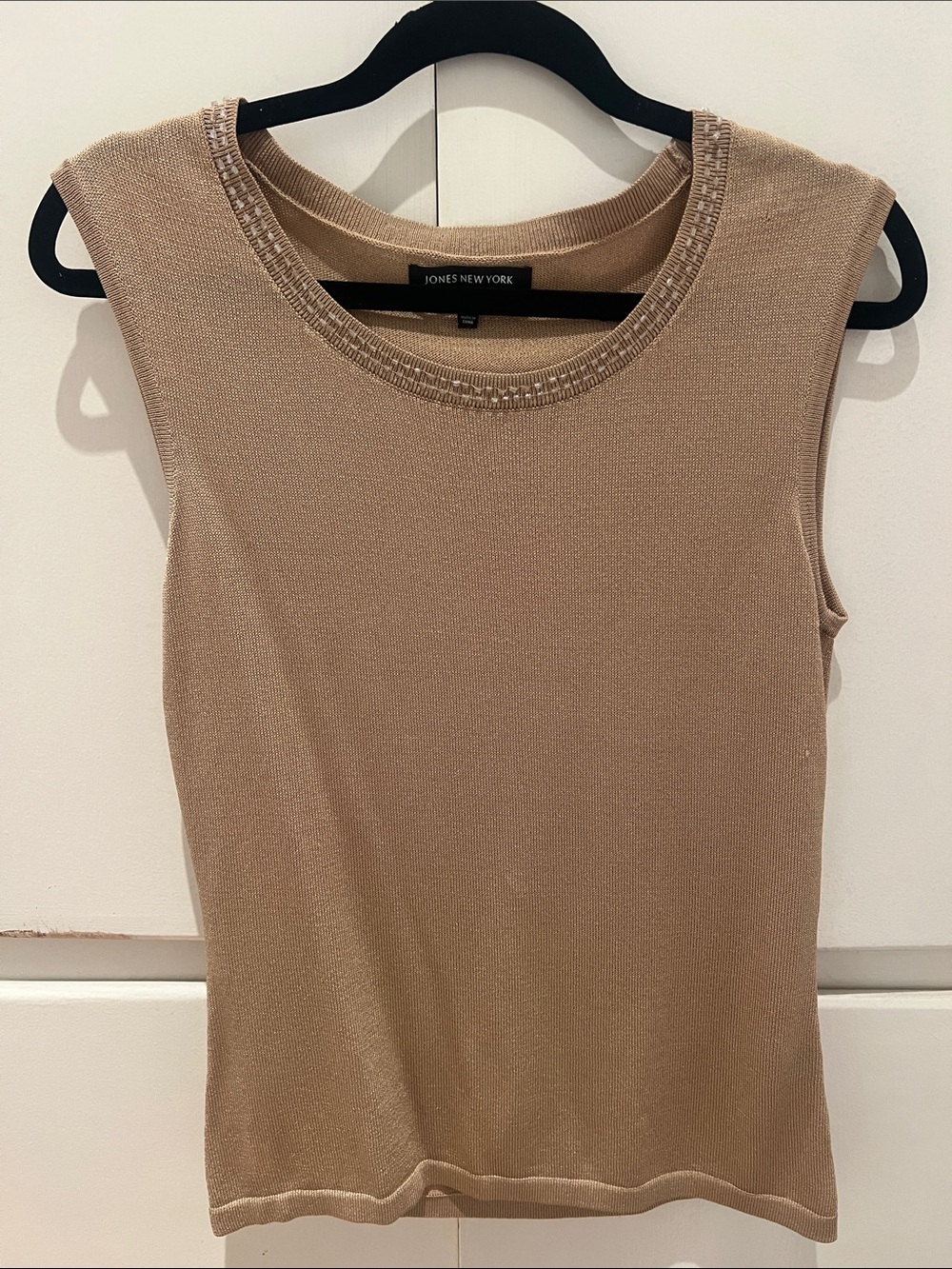 Jones New York Sleeveless Knit Tank - Tan
